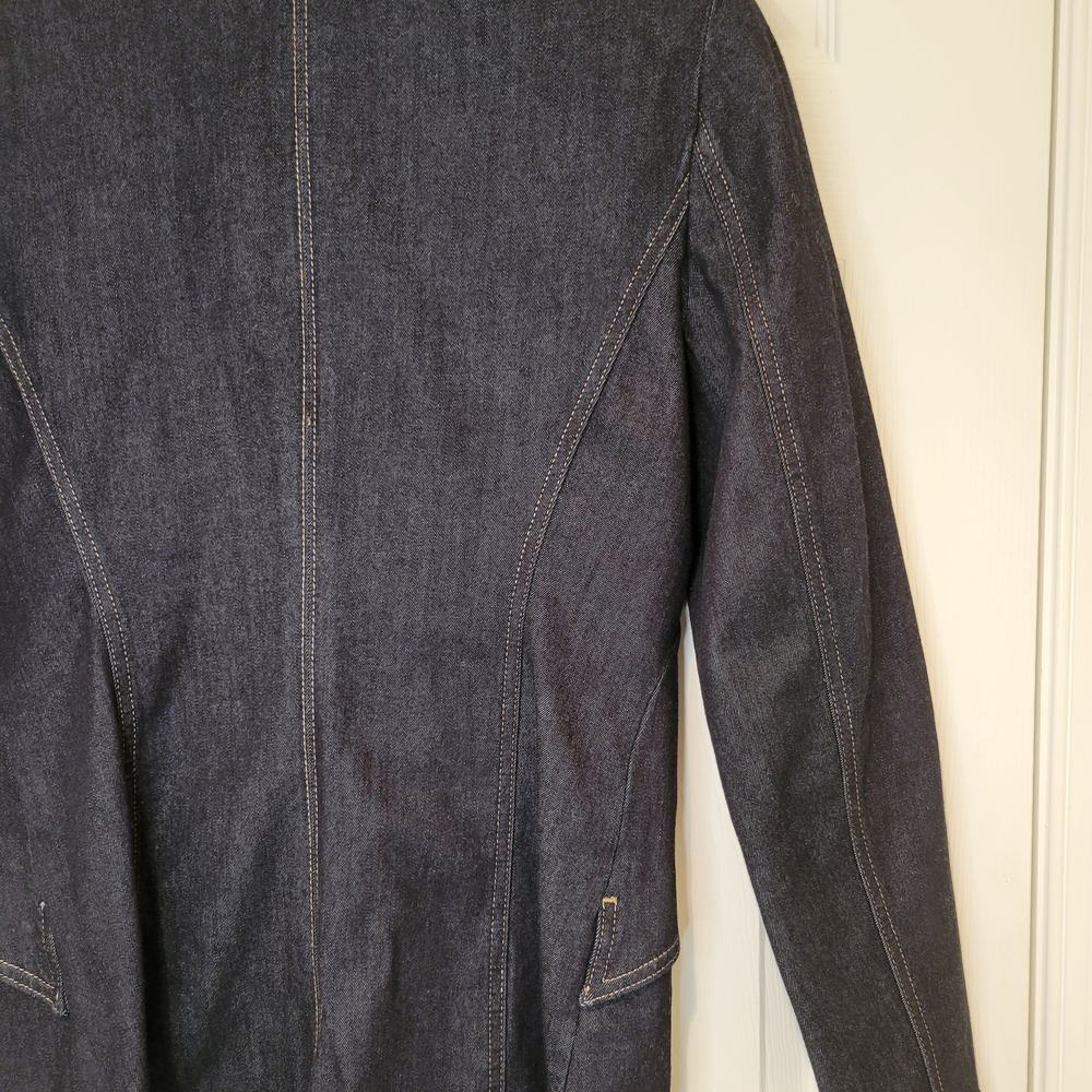 WHITE HOUSE BLACK MARKET Tailored Denim Blazer Sz 10 - Picture 10 of 12